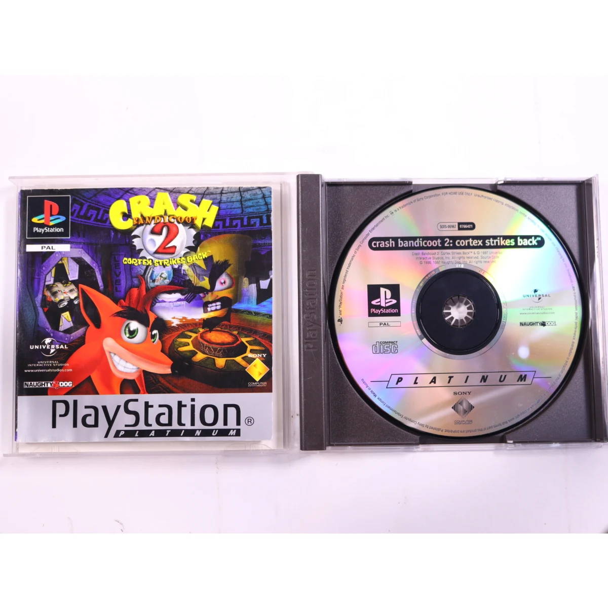 PlayStation 1 - Crash Bandicoot 2: Cortex Strikes Back [Platinum] - productfoto 2
