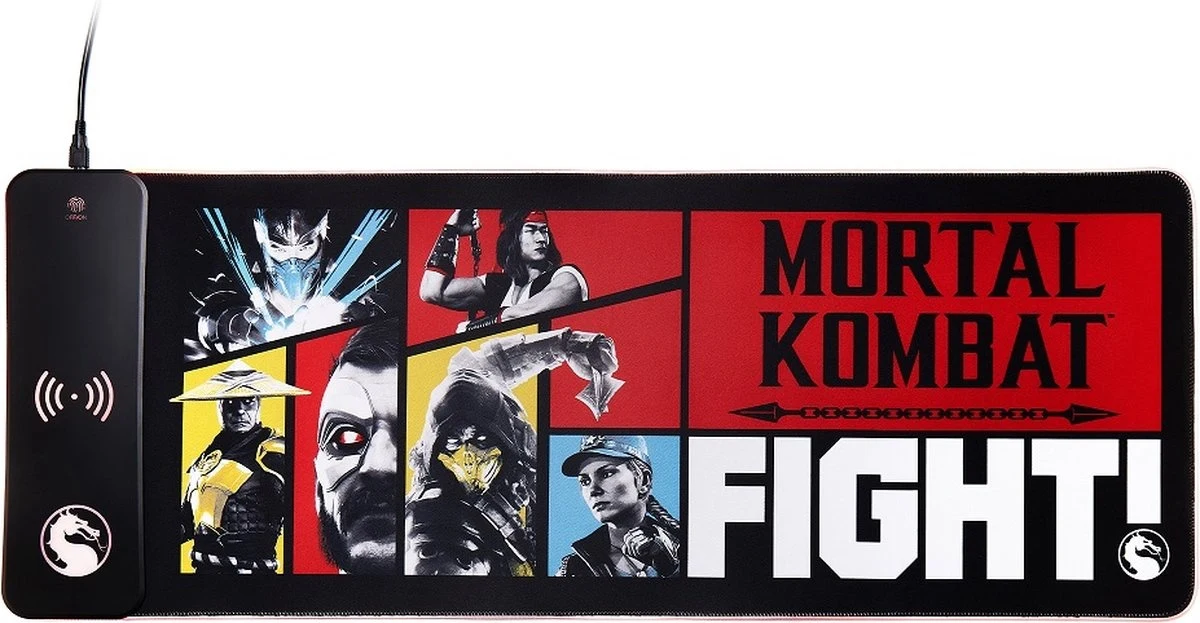 Mortal Kombat - XXL Gaming Muismat en Mobiele Draadloze Lader