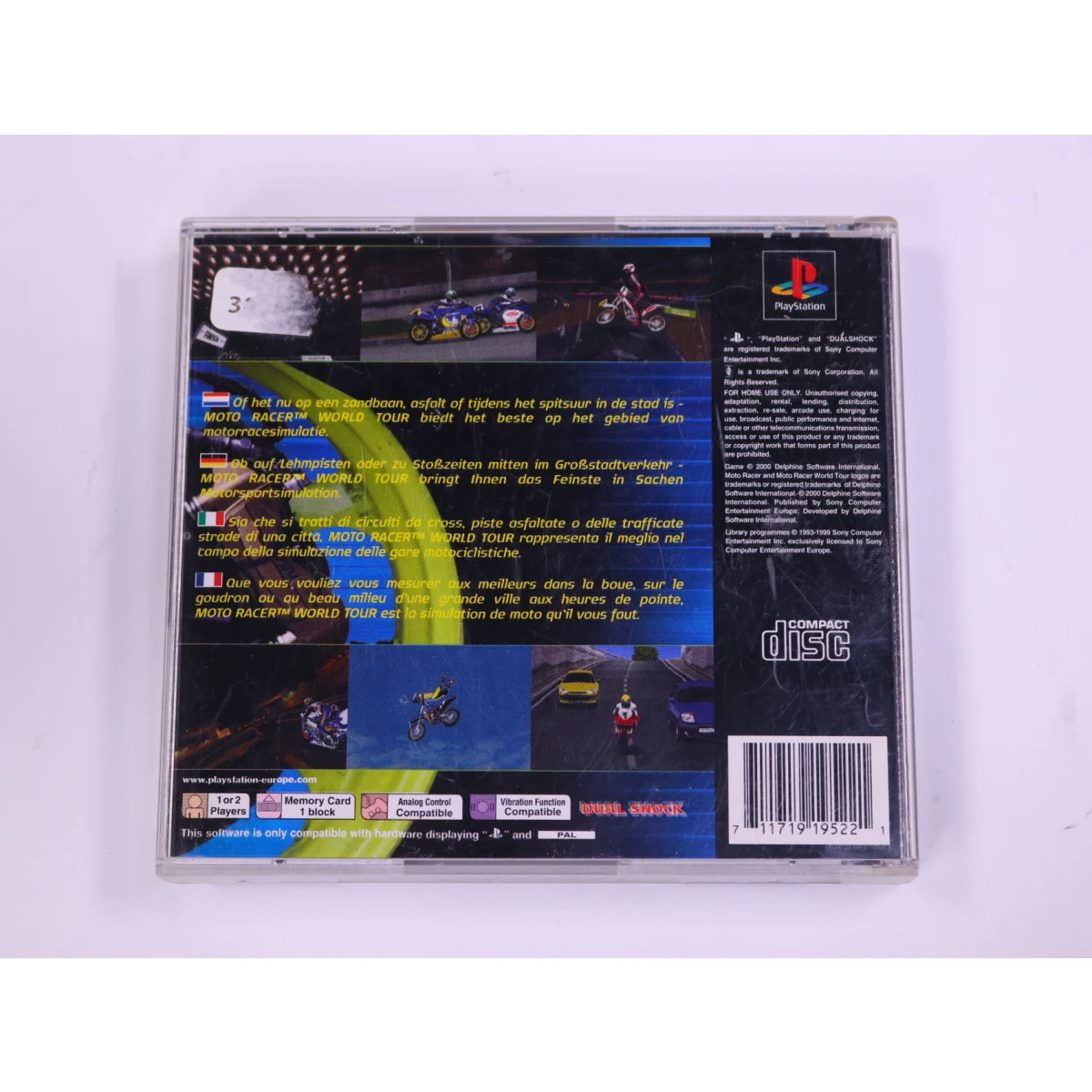 PlayStation 1 - Moto Racer World Tour - productfoto 2