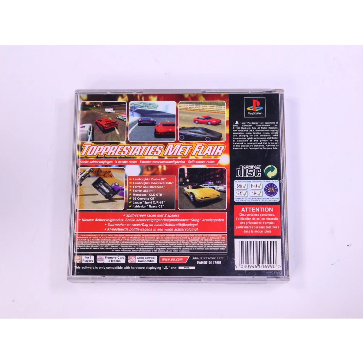 PlayStation 1 - Need for Speed III: Hot Pursuit - productfoto 2
