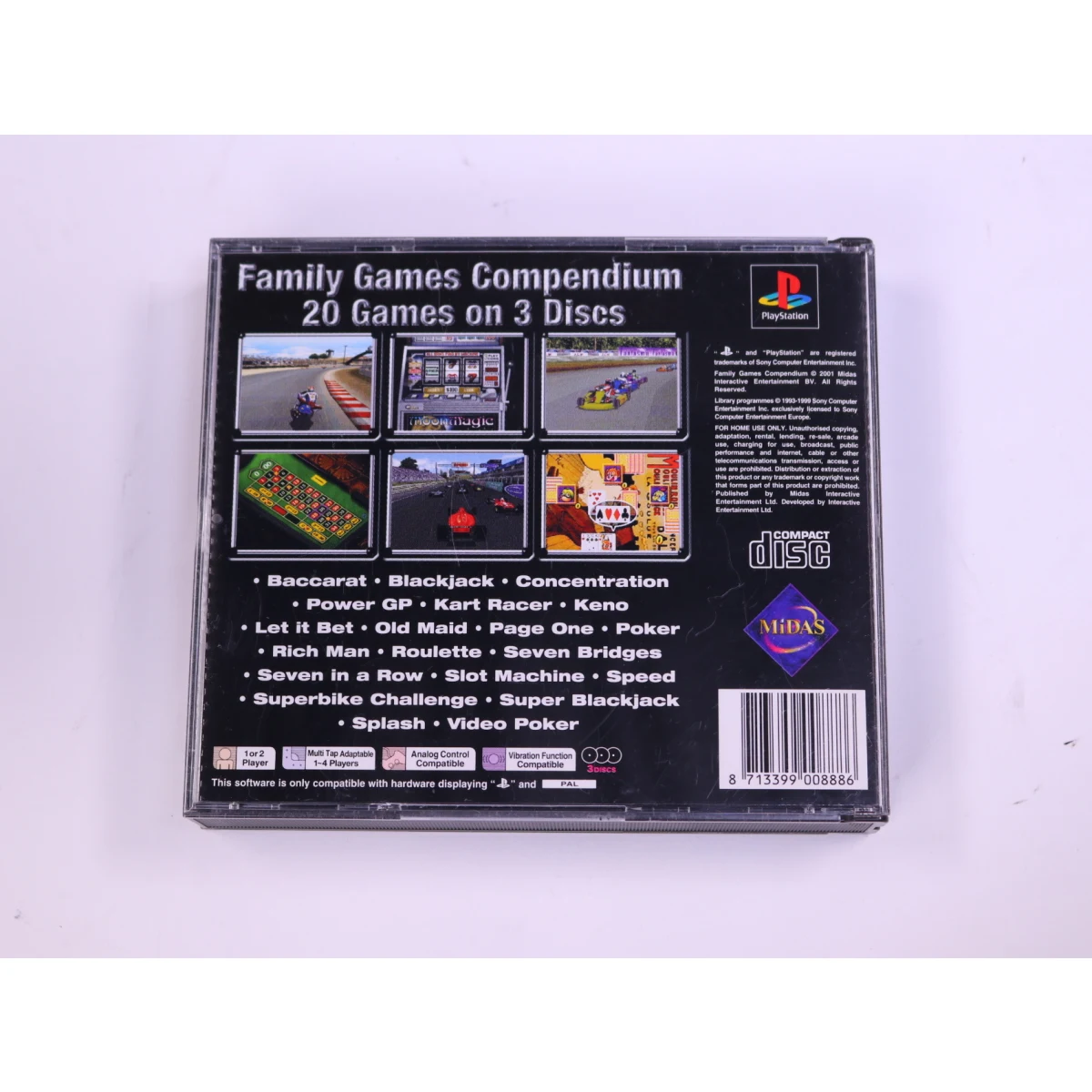PlayStation 1 - Family Games Compendium - productfoto 2