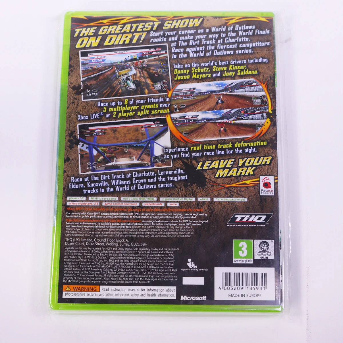 Xbox 360 - World of Outlaws: Sprint Cars [Sealed] - productfoto 2