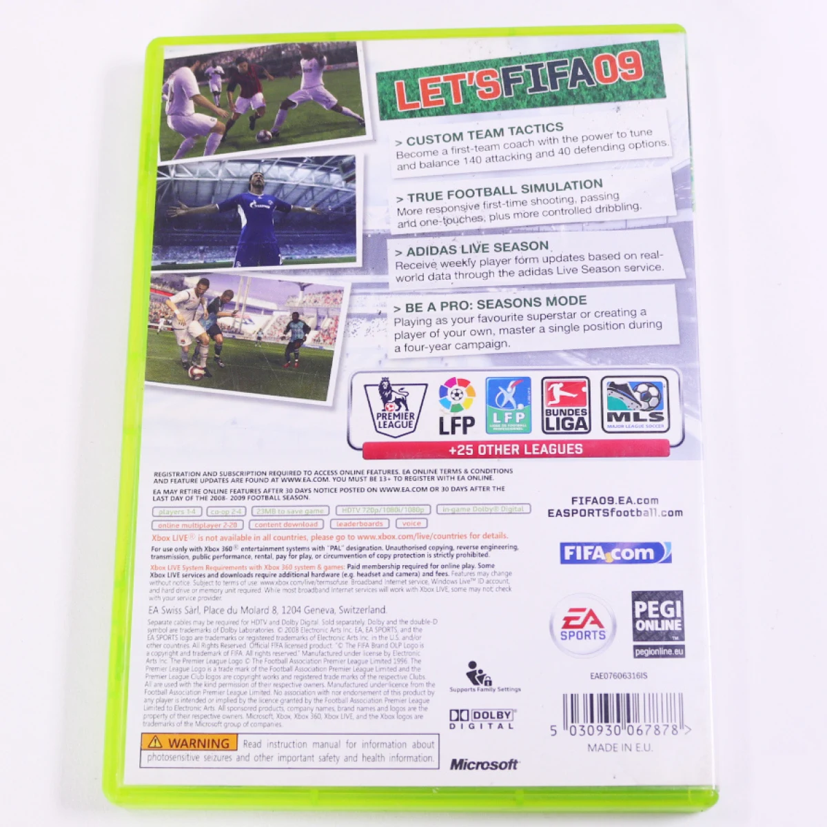 Xbox 360 - FIFA 09 - EA Sports - productfoto 2