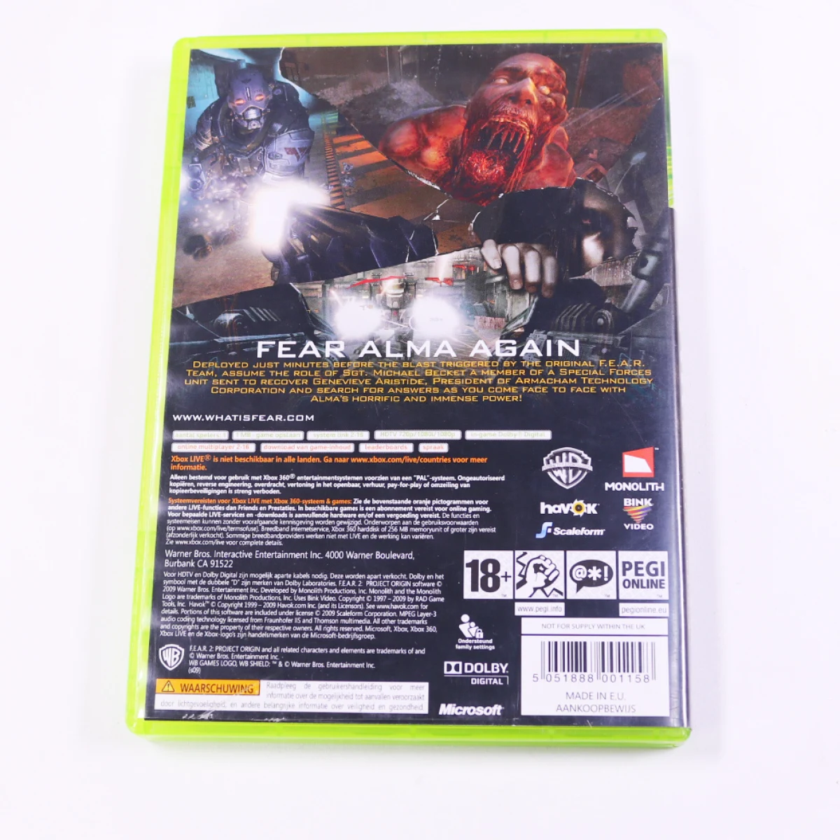 Xbox 360 - F.E.A.R. 2: Project Origin - productfoto 2