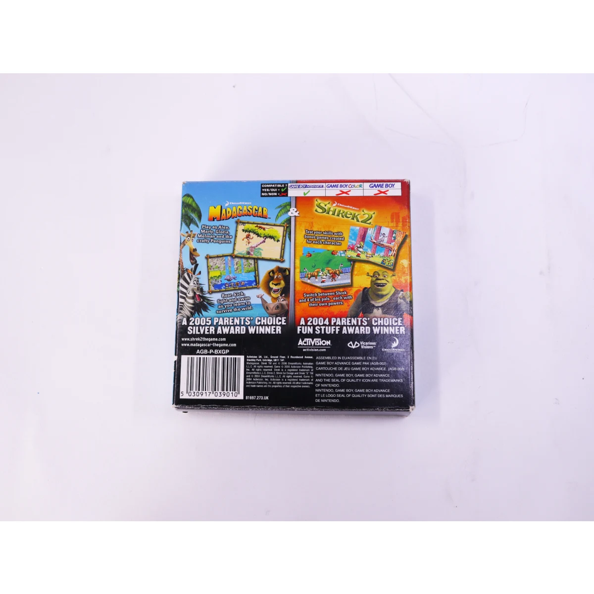 Game Boy Advance - Madagascar - Shrek 2 - Boxed CIB - productfoto 2