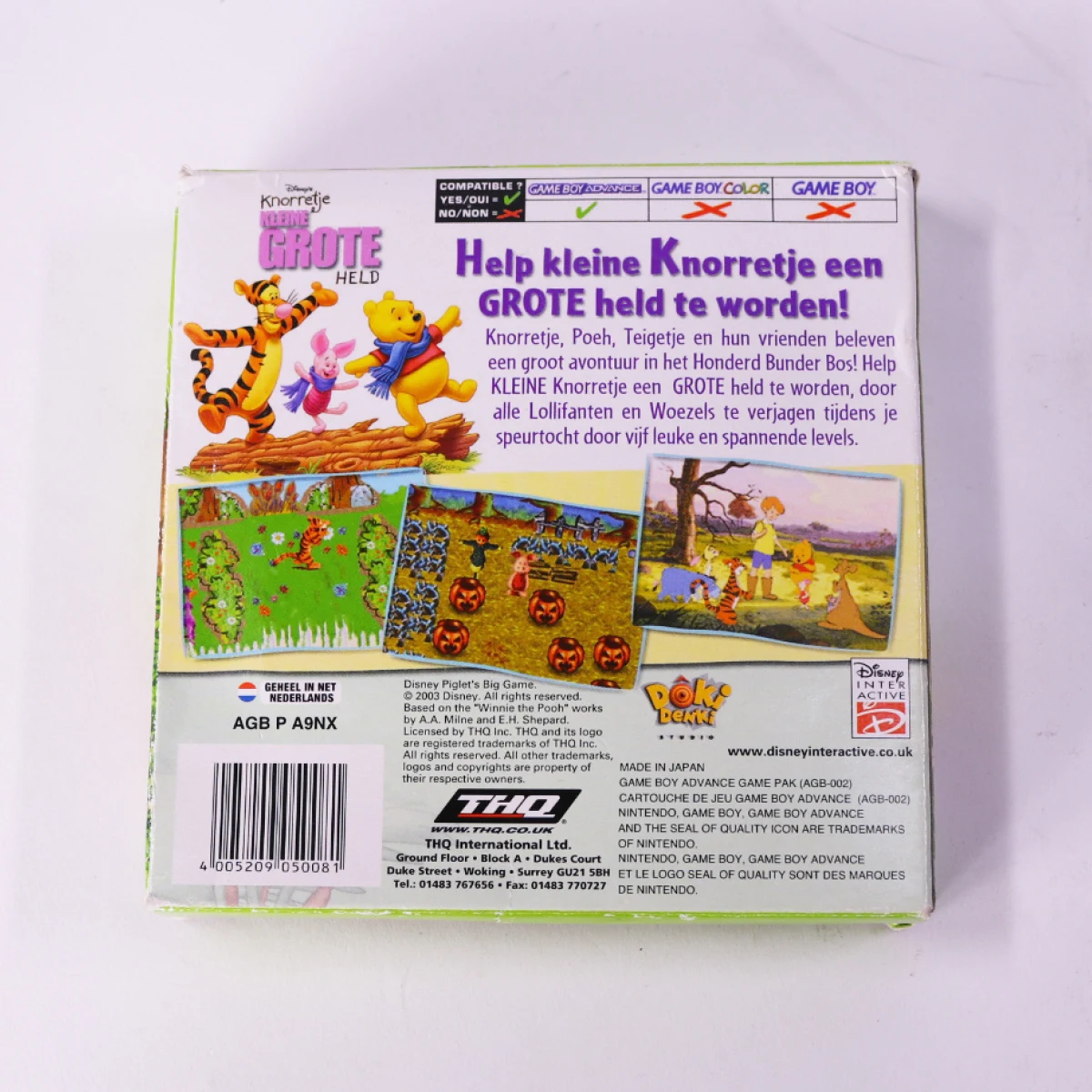 Game Boy Advance - Knorretje Kleine Grote Held - Boxed CIB - productfoto 2
