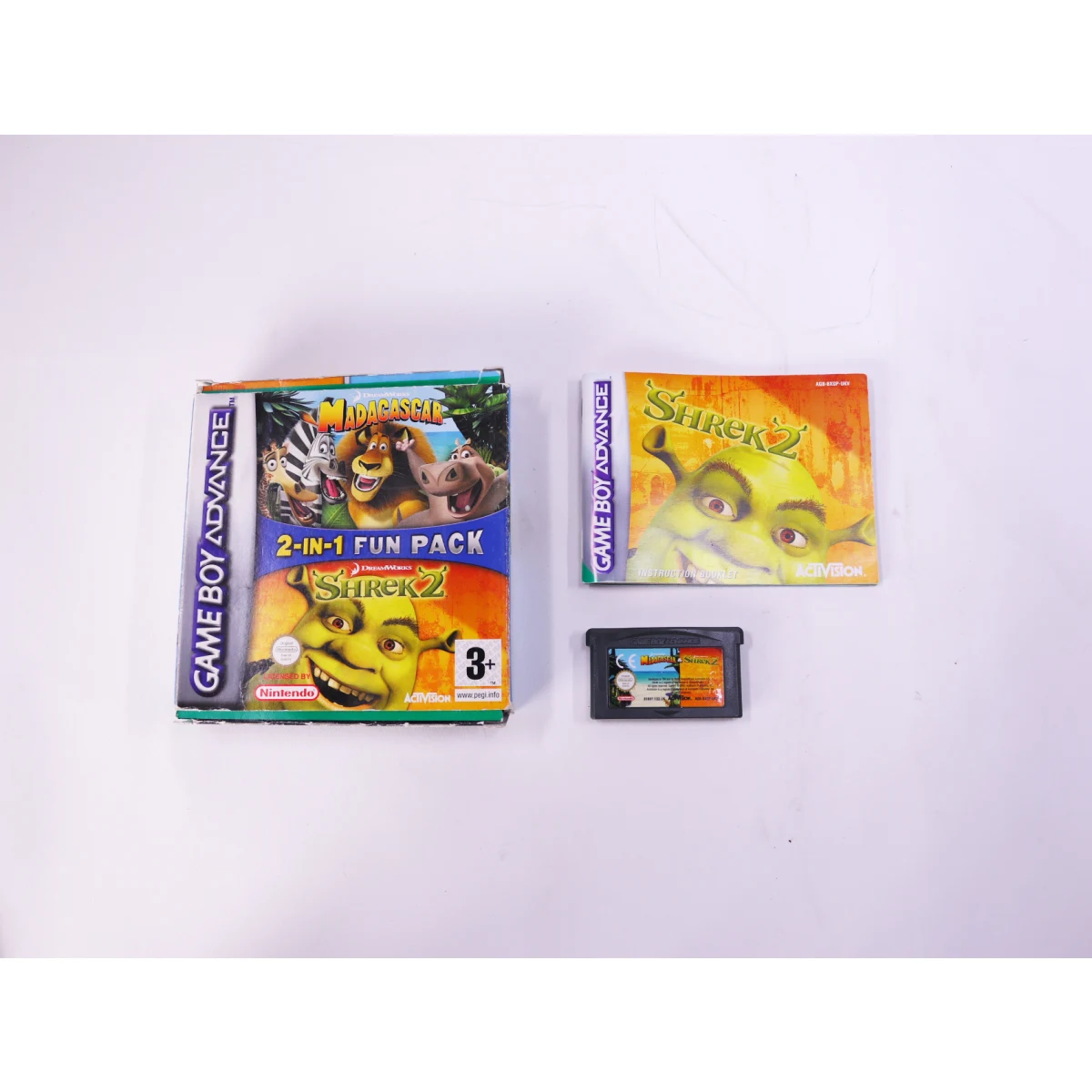 Game Boy Advance - Madagascar & Shrek 2 - Boxed CIB - productfoto 7