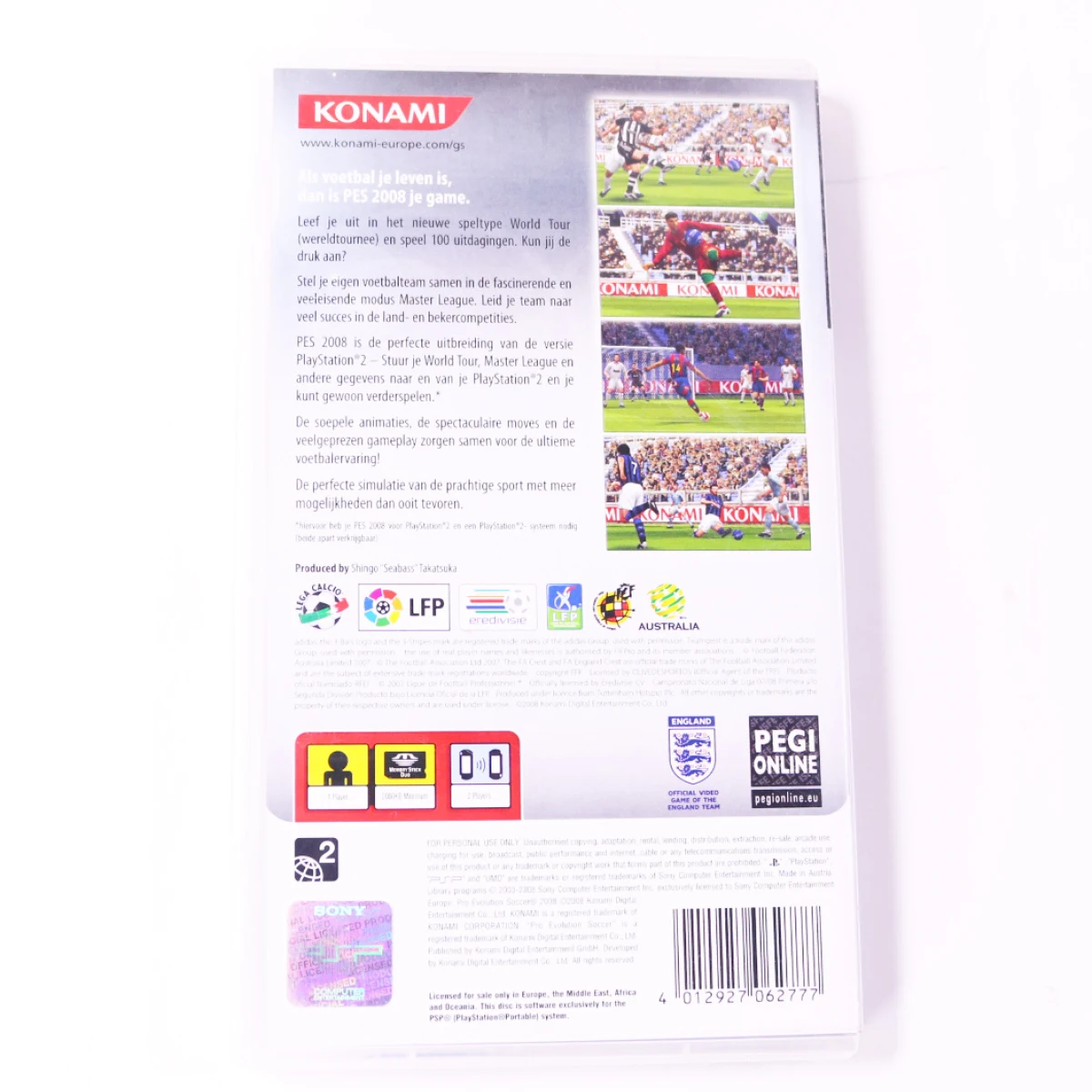 PSP - Pro Evolution Soccer 2008 - productfoto 2
