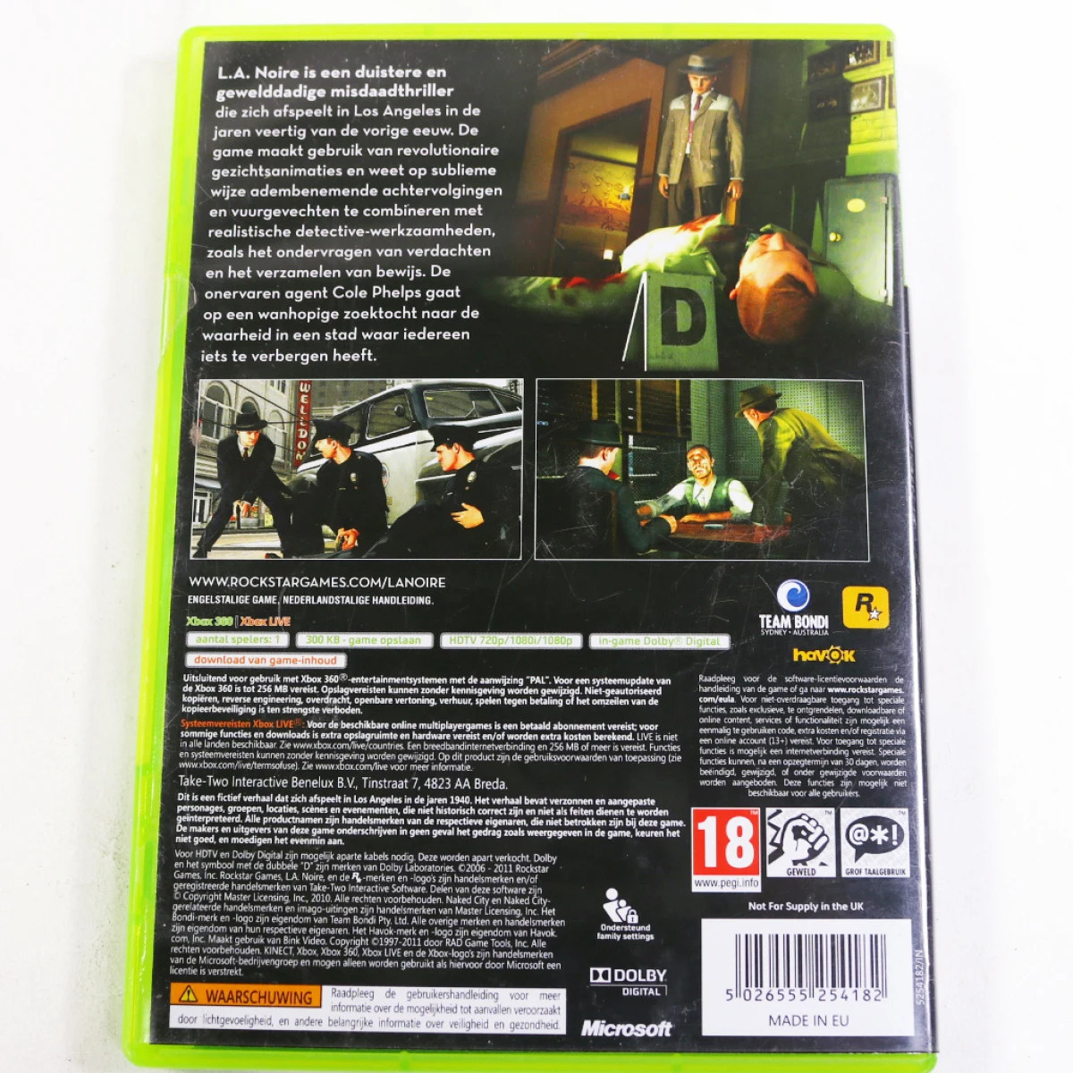 Xbox 360 - L.A. Noire - productfoto 2