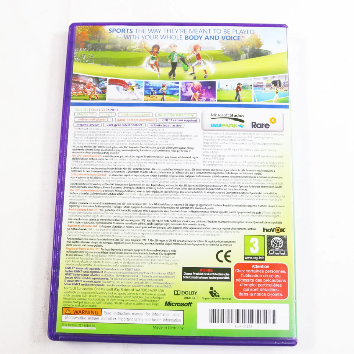 Xbox 360 - Kinect Sports: Season Two - productfoto 2