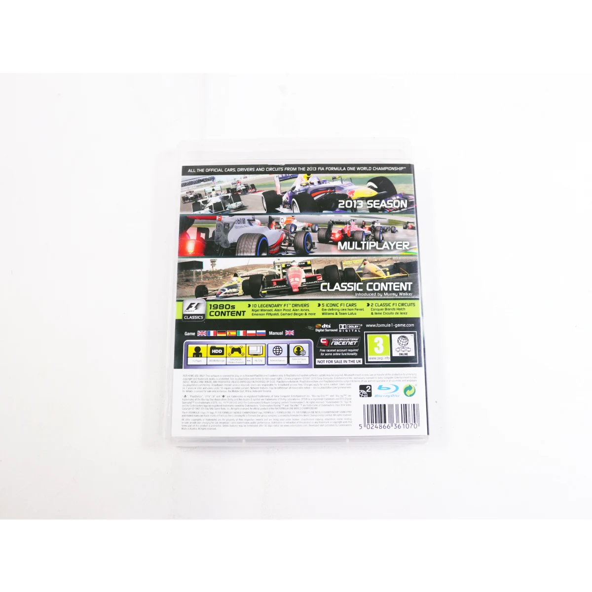 PlayStation 3 - F1 2013 - productfoto 3