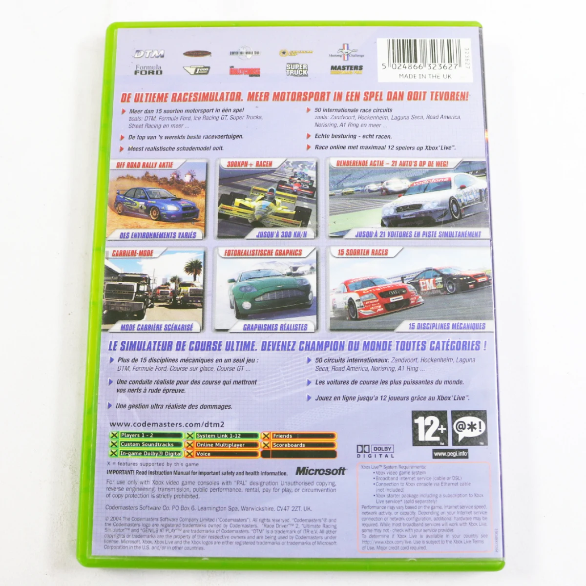 Xbox Classic - DTM Race Driver 2 - productfoto 2