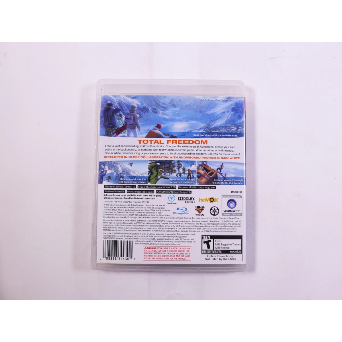 PlayStation 3 - Shaun White Snowboarding - productfoto 2