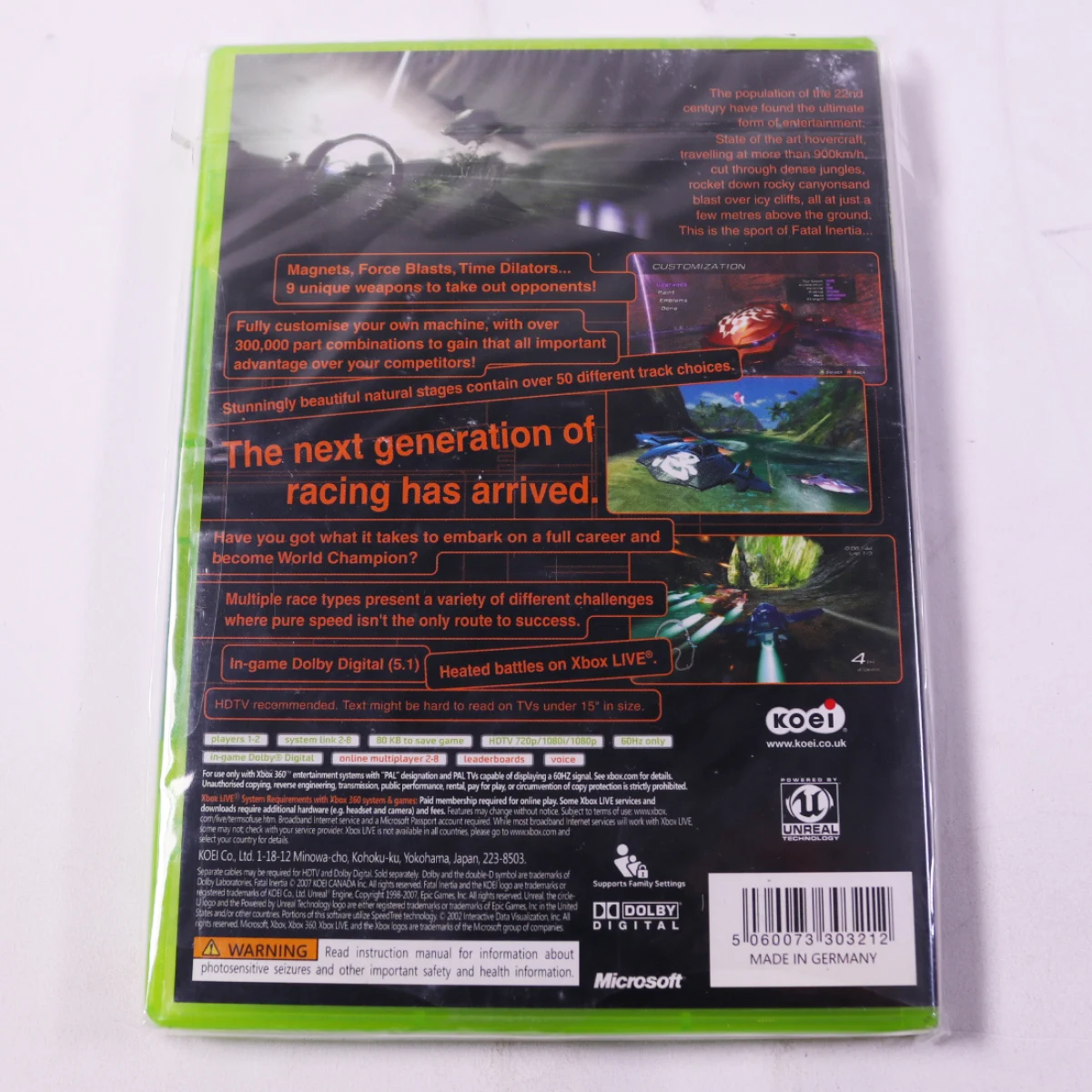 Xbox 360 - Fatal Inertia [Sealed] - productfoto 2