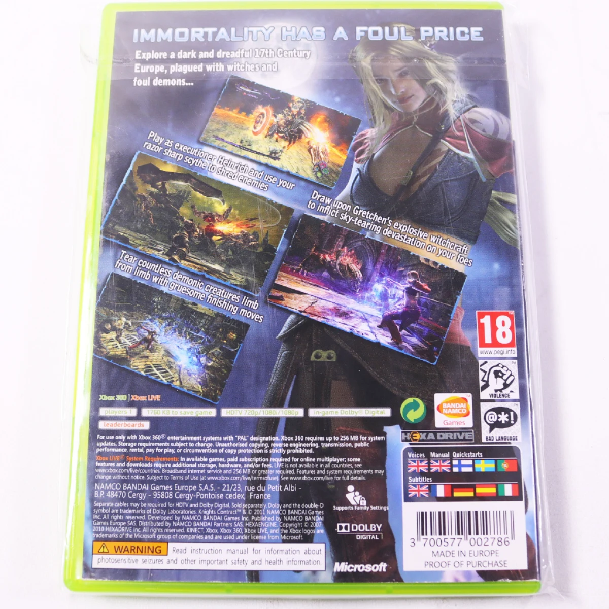 Xbox 360 - Knights Contract - productfoto 2