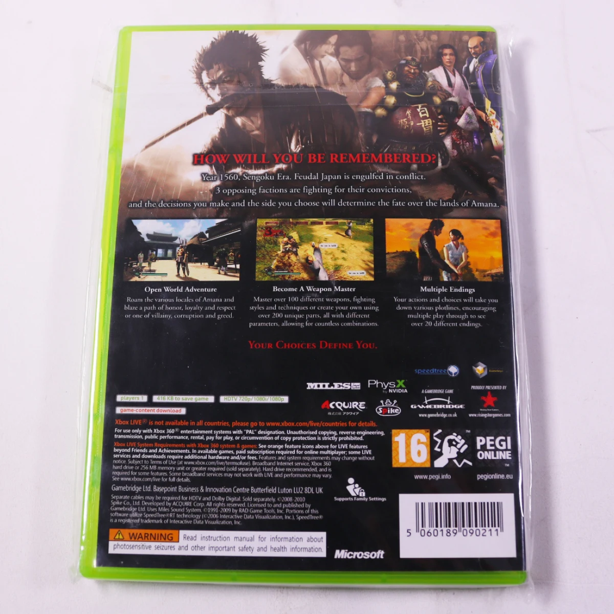 Xbox 360 - Way of the Samurai 3 - Acquire - productfoto 2