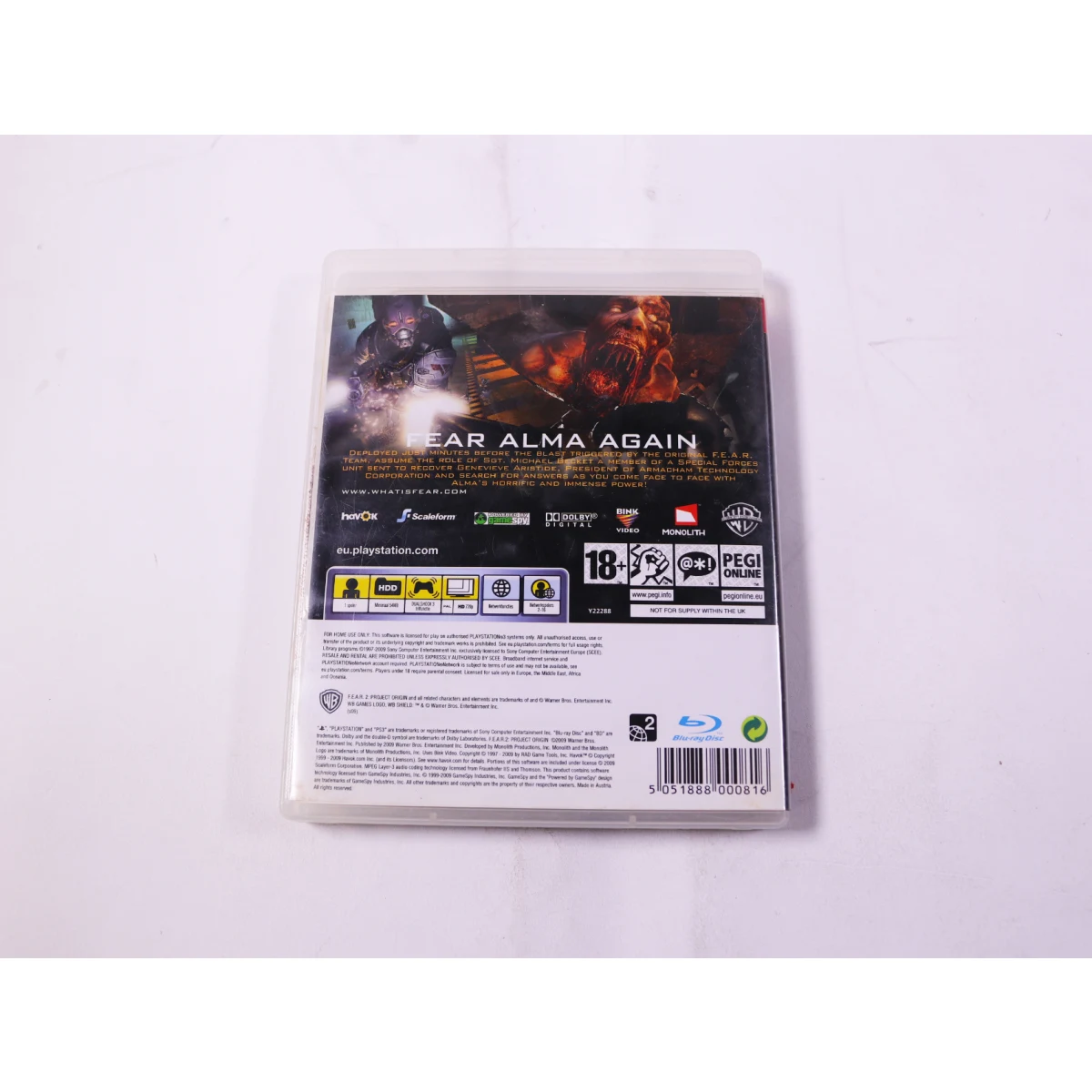 Playstation 3 - F.E.A.R. 2: Project Origin - productfoto 3