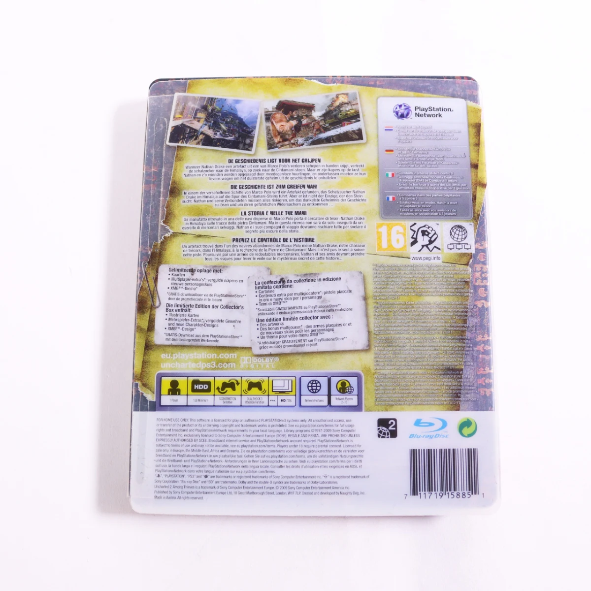 PlayStation 3 - Uncharted 2: Among Thieves [Limited Edition Collector's Box] - productfoto 2