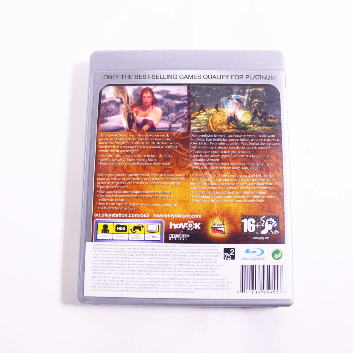 Playstation 3 - Heavenly Sword [Platinum] - productfoto 3