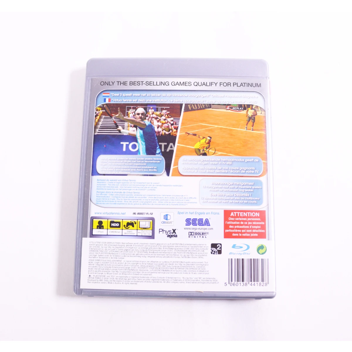 PlayStation 3 - Virtua Tennis 3 [Platinum] - productfoto 2