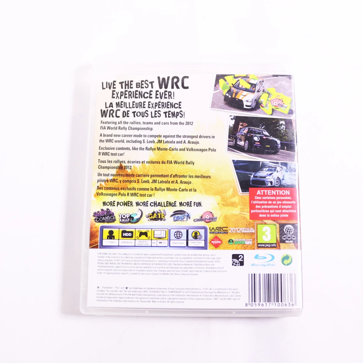 PlayStation 3 - WRC 3: FIA World Rally Championship - productfoto 2