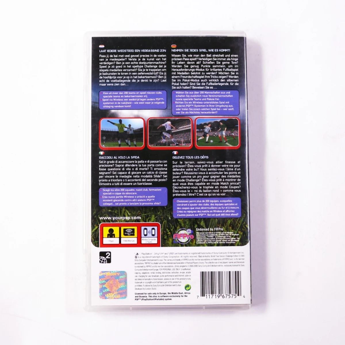 PSP - World Tour Soccer: Challenge Edition - productfoto 2