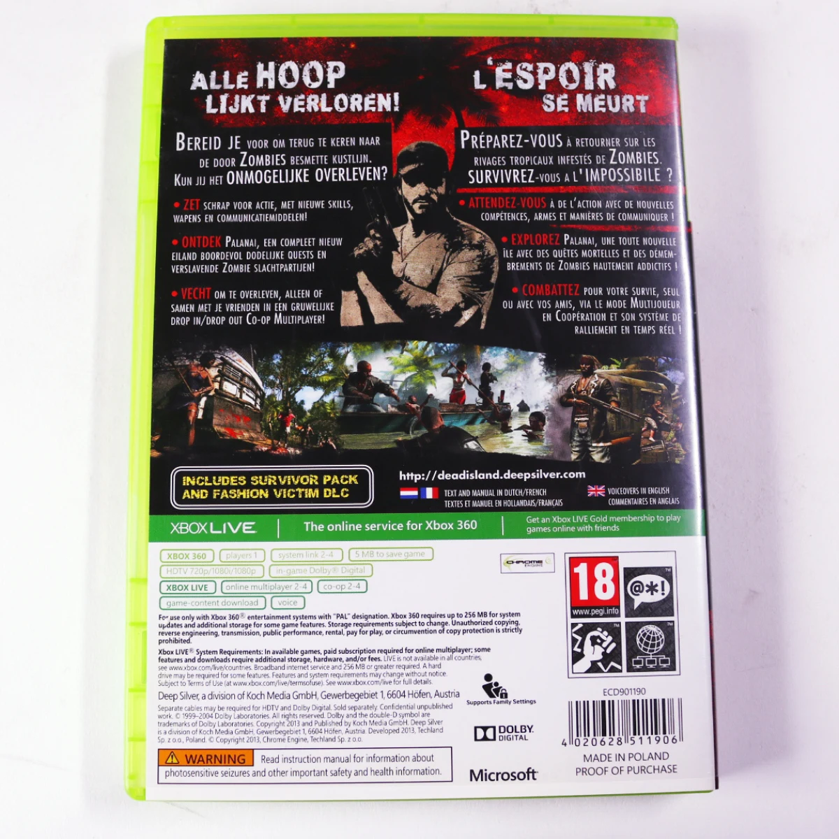 Xbox 360 - Dead Island: Riptide - productfoto 2