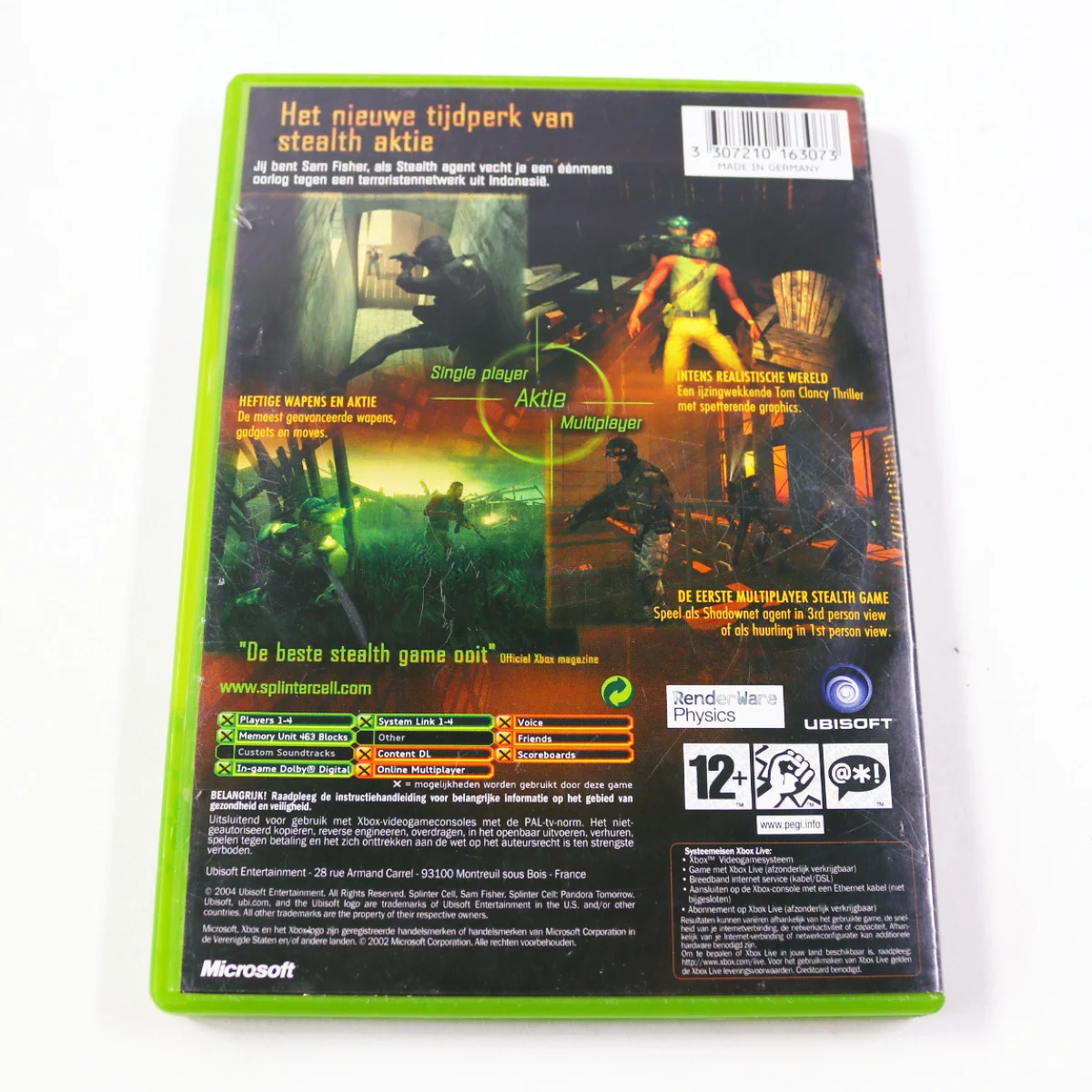 Xbox Classic - Tom Clancy's Splinter Cell: Pandora Tomorrow - productfoto 2