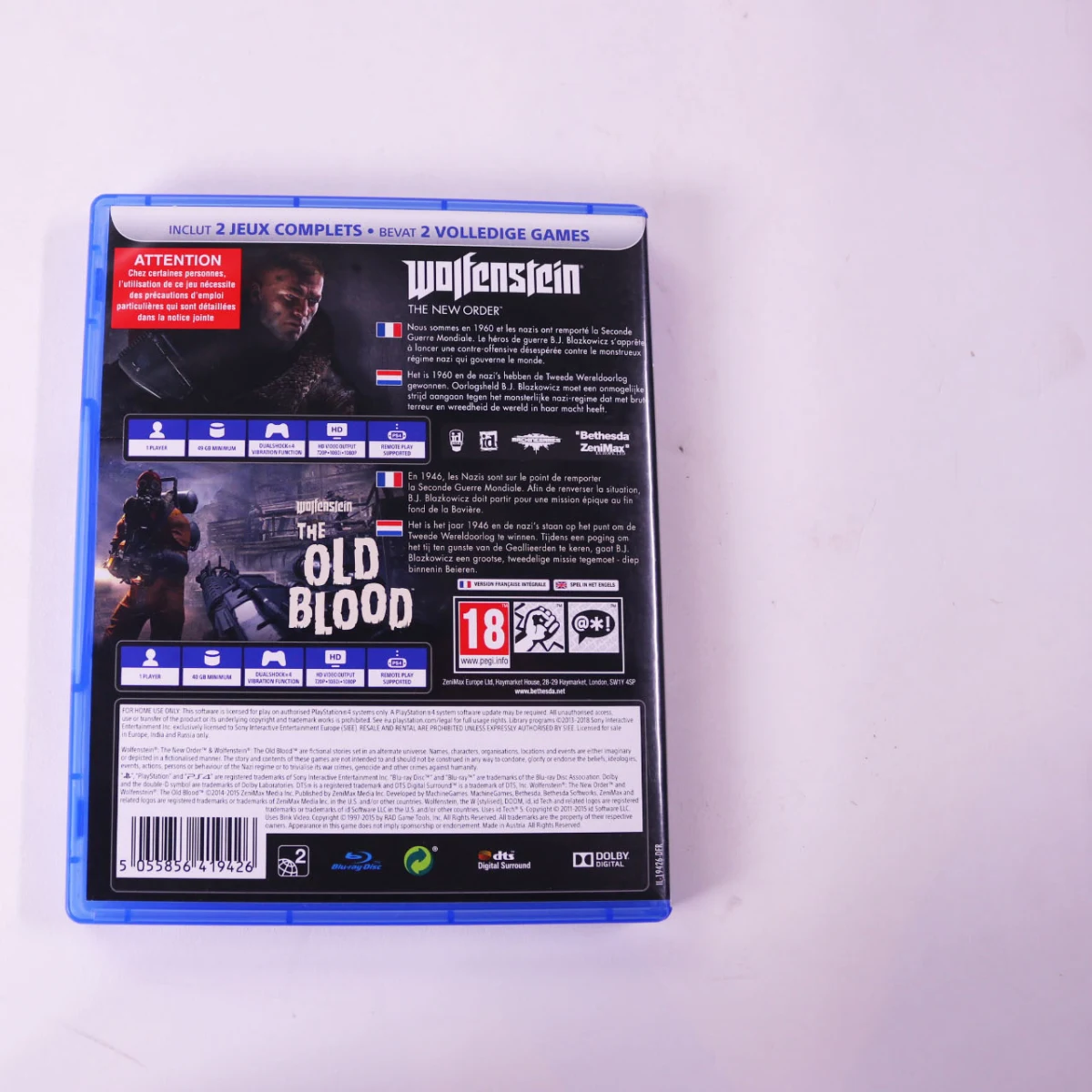 Playstation 4 - Wolfenstein: The New Order & The Old Blood [Gebruikt] - Nieuw - productfoto 2