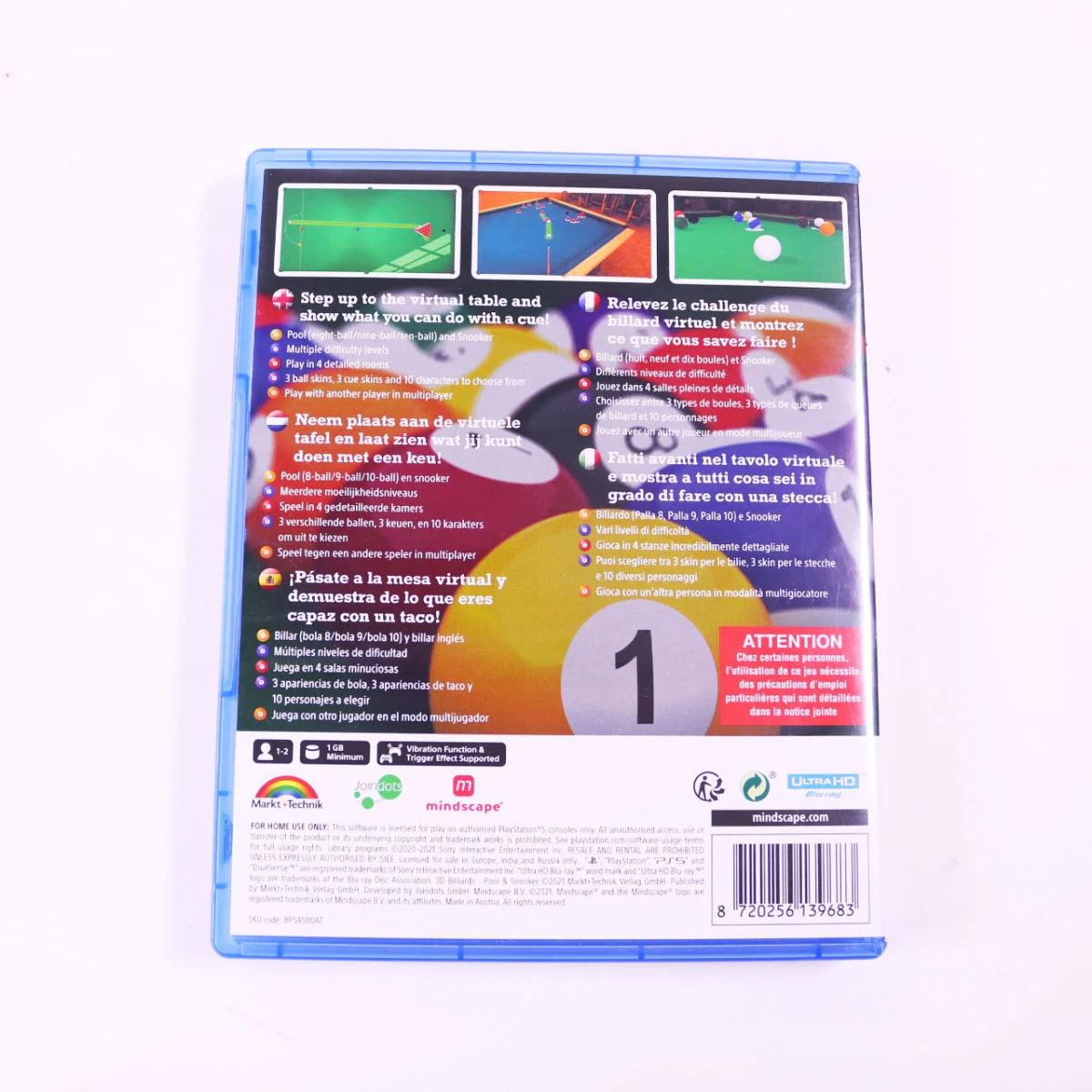 Playstation 5 - 3D Billiards Pool & Snooker [Gebruikt] - Gebruikt - productfoto 2