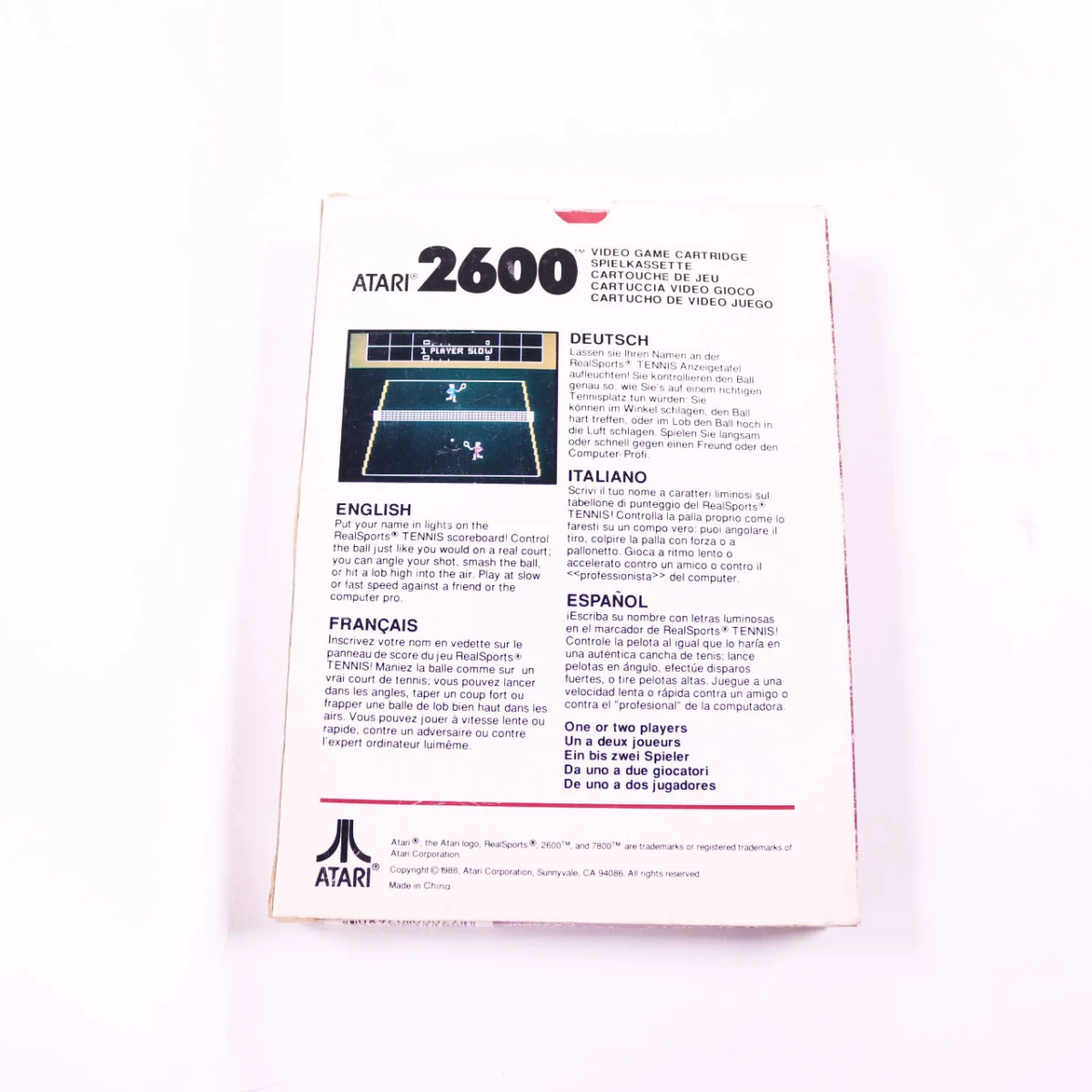 Atari 2600 - Tennis - Boxed CIB - productfoto 3
