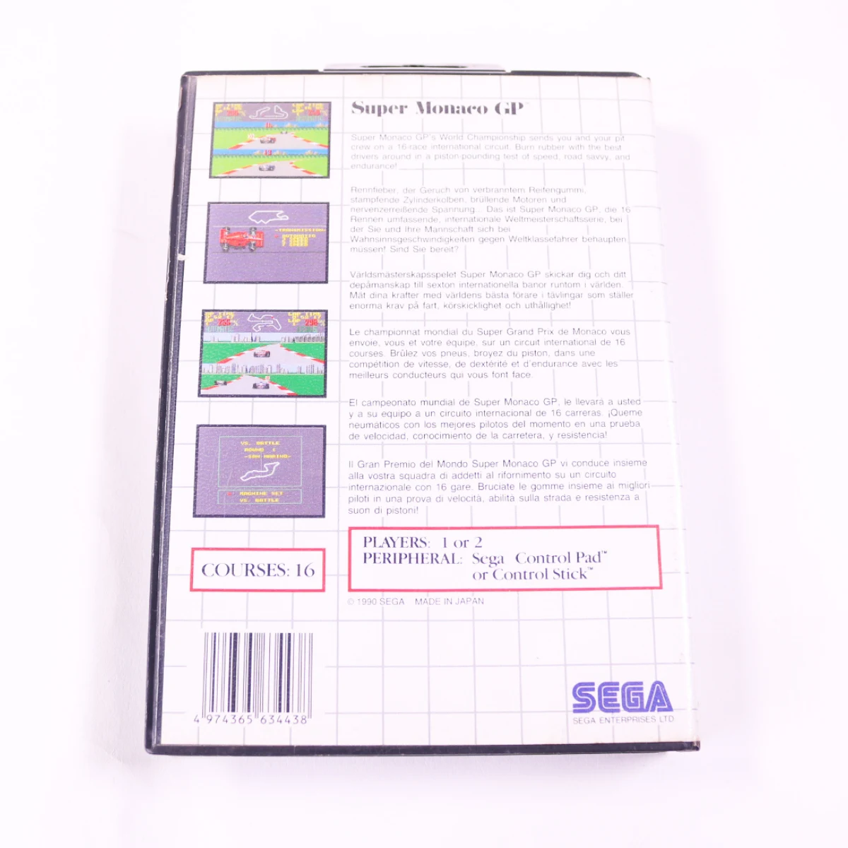 SEGA Master System - Super Monaco GP - productfoto 2