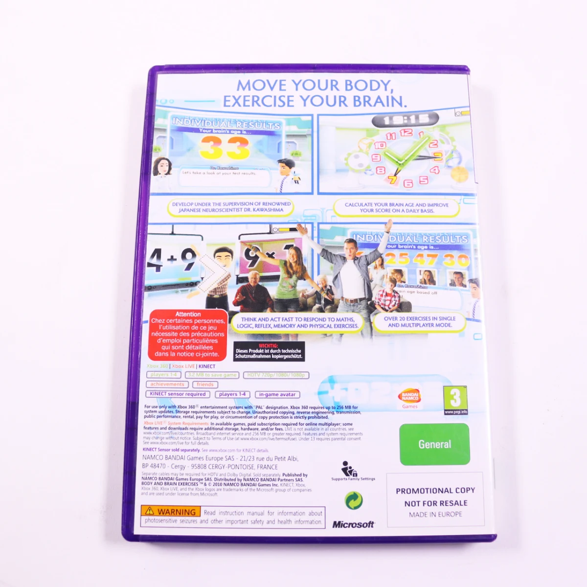 Xbox 360 - Dr. Kawashima's Body and Brain Exercises [Promotion] [No Manual] - productfoto 2