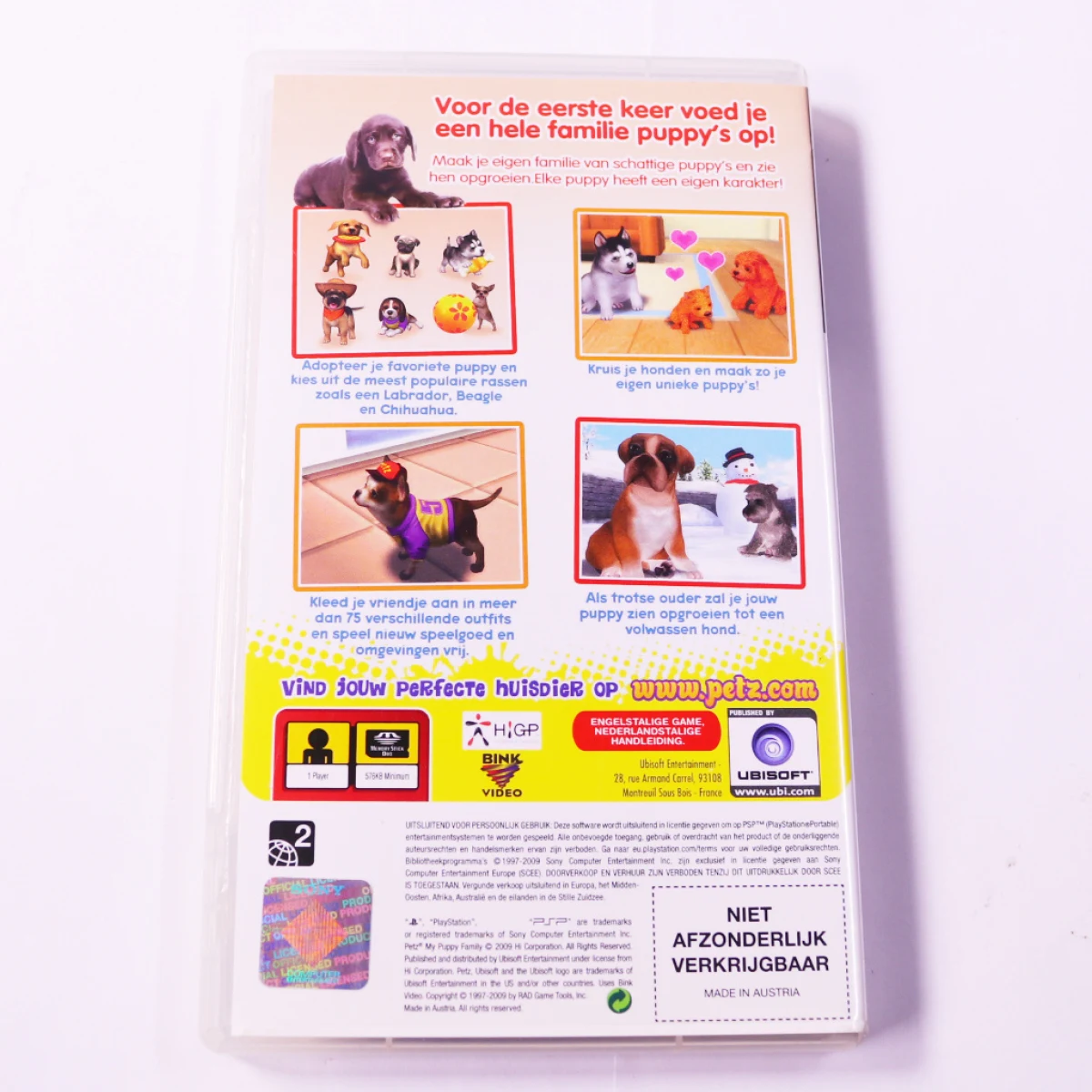 PSP - Petz: My Puppy Family - productfoto 2