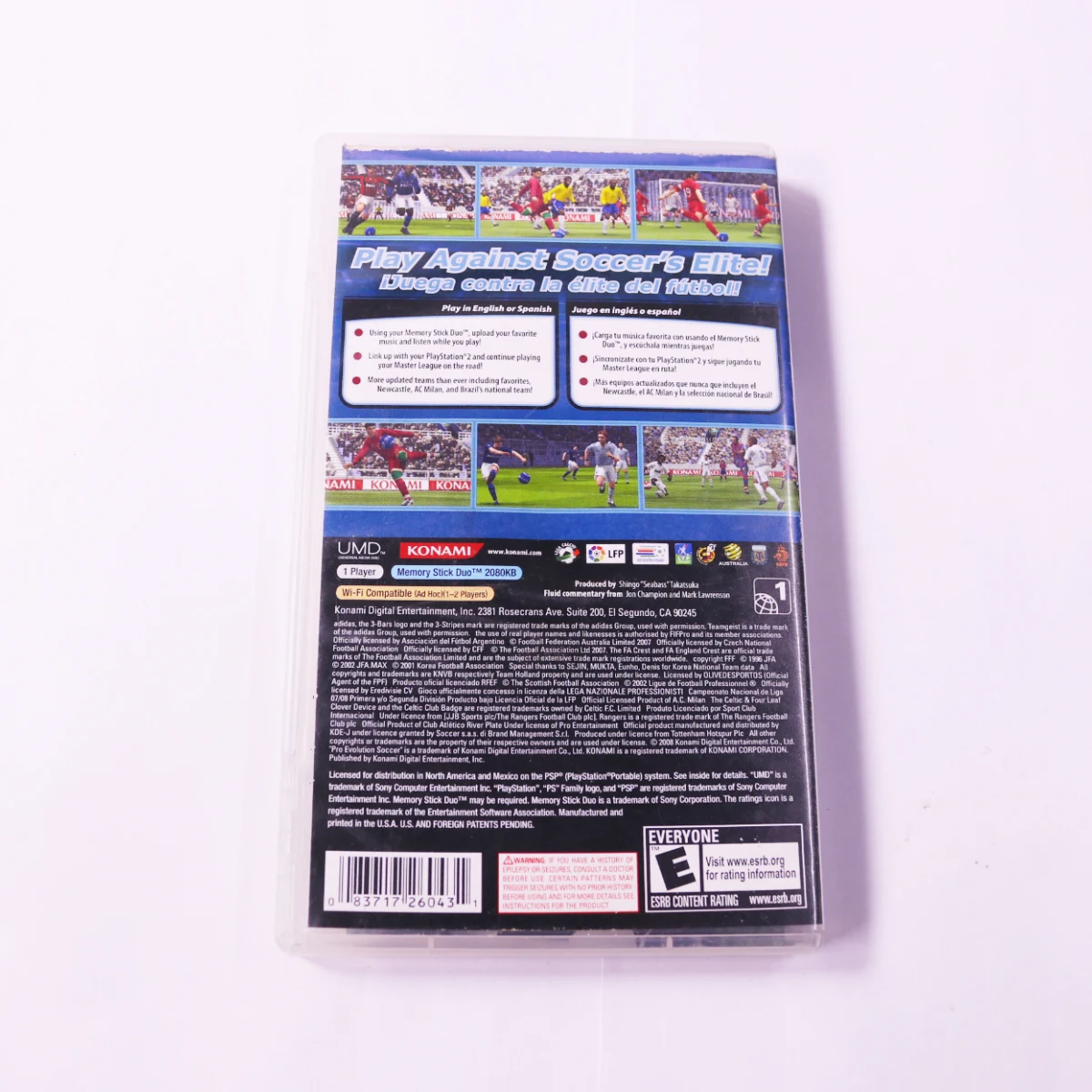 PSP - Pro Evolution Soccer 2008 - productfoto 2