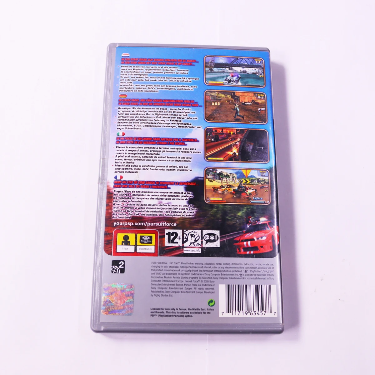 PSP - Pursuit Force [Platinum] - Bigbig Studios - productfoto 2