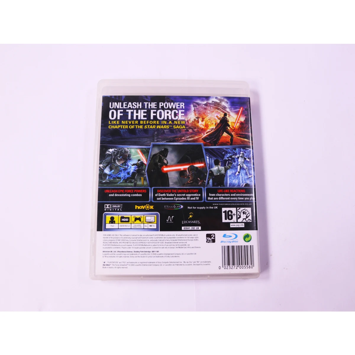 Playstation 3 - Star Wars: The Force Unleashed - productfoto 2
