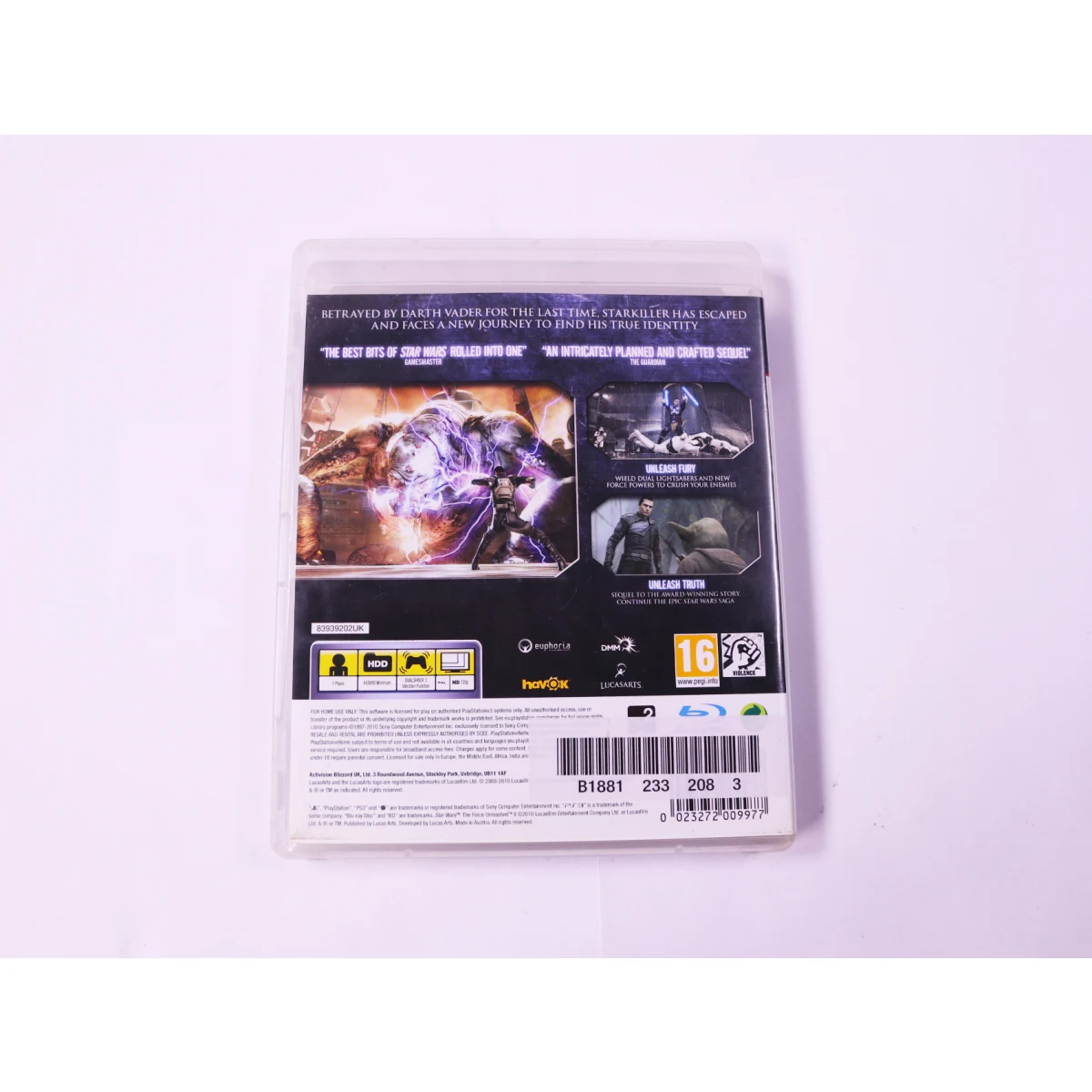 Playstation 3 - Star Wars: The Force Unleashed II - productfoto 2