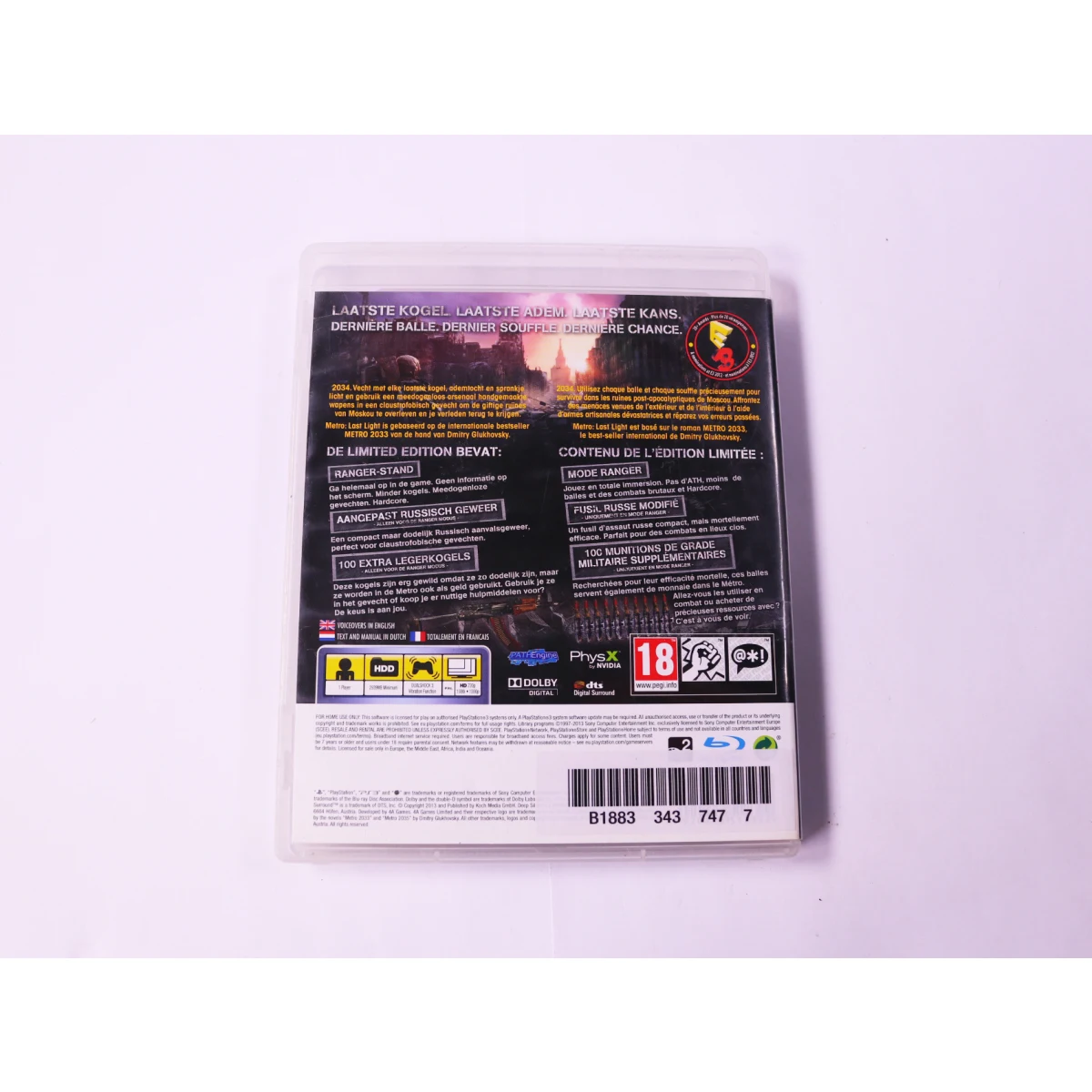 Playstation 3 - Metro: Last Light [Limited Edition] - productfoto 3