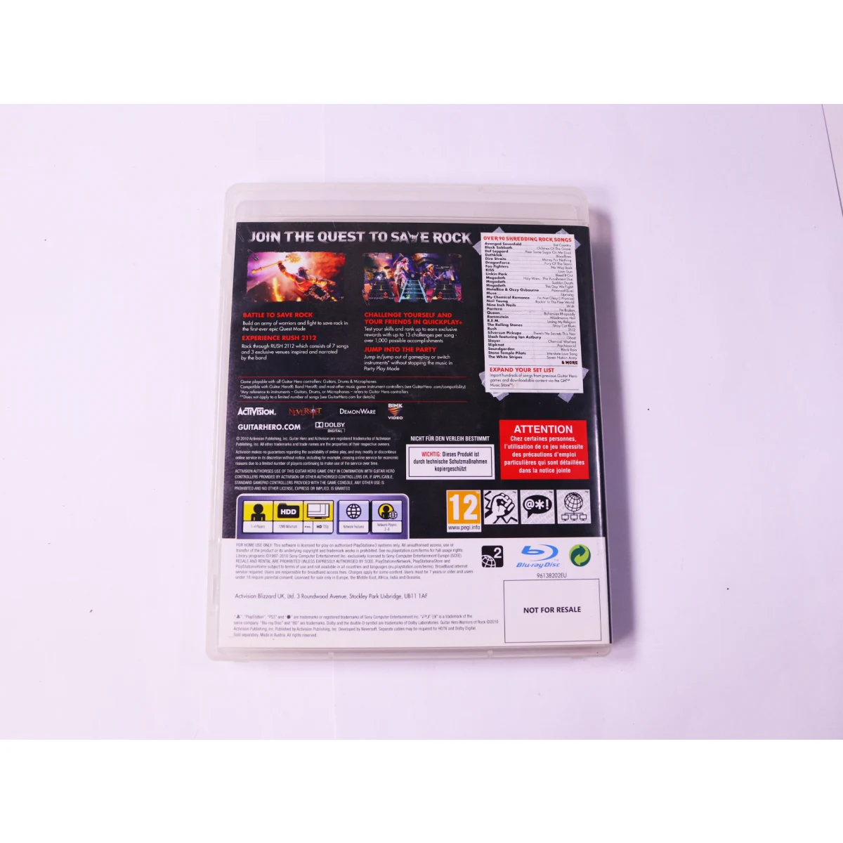 PlayStation 3 - Guitar Hero: Warriors of Rock - productfoto 3