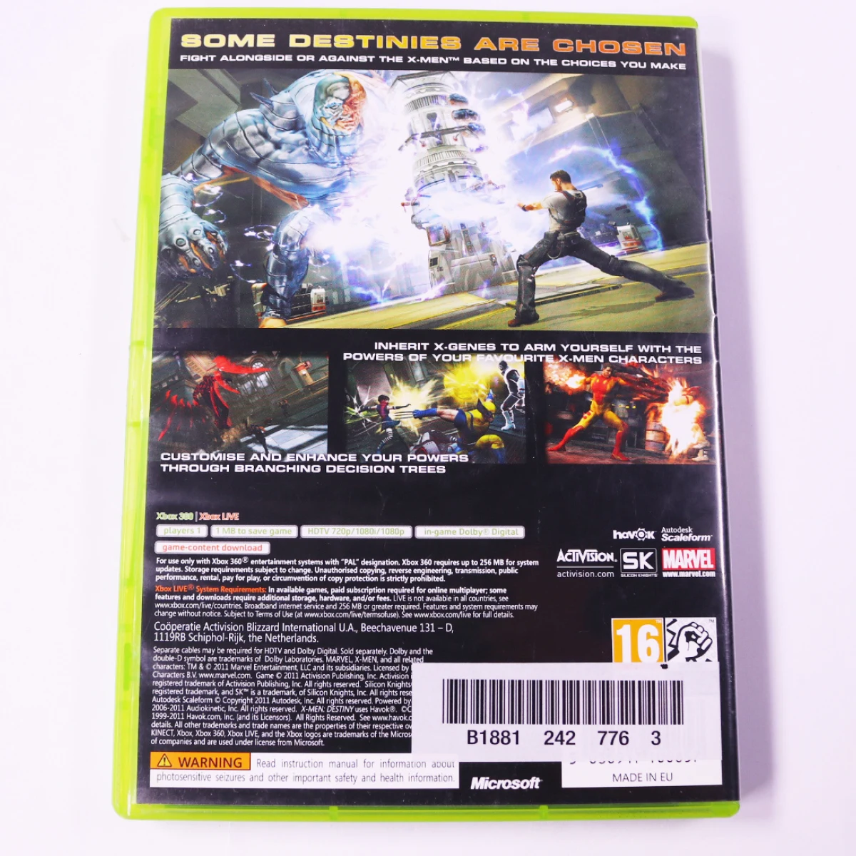 Xbox 360 - X-Men Destiny - productfoto 2