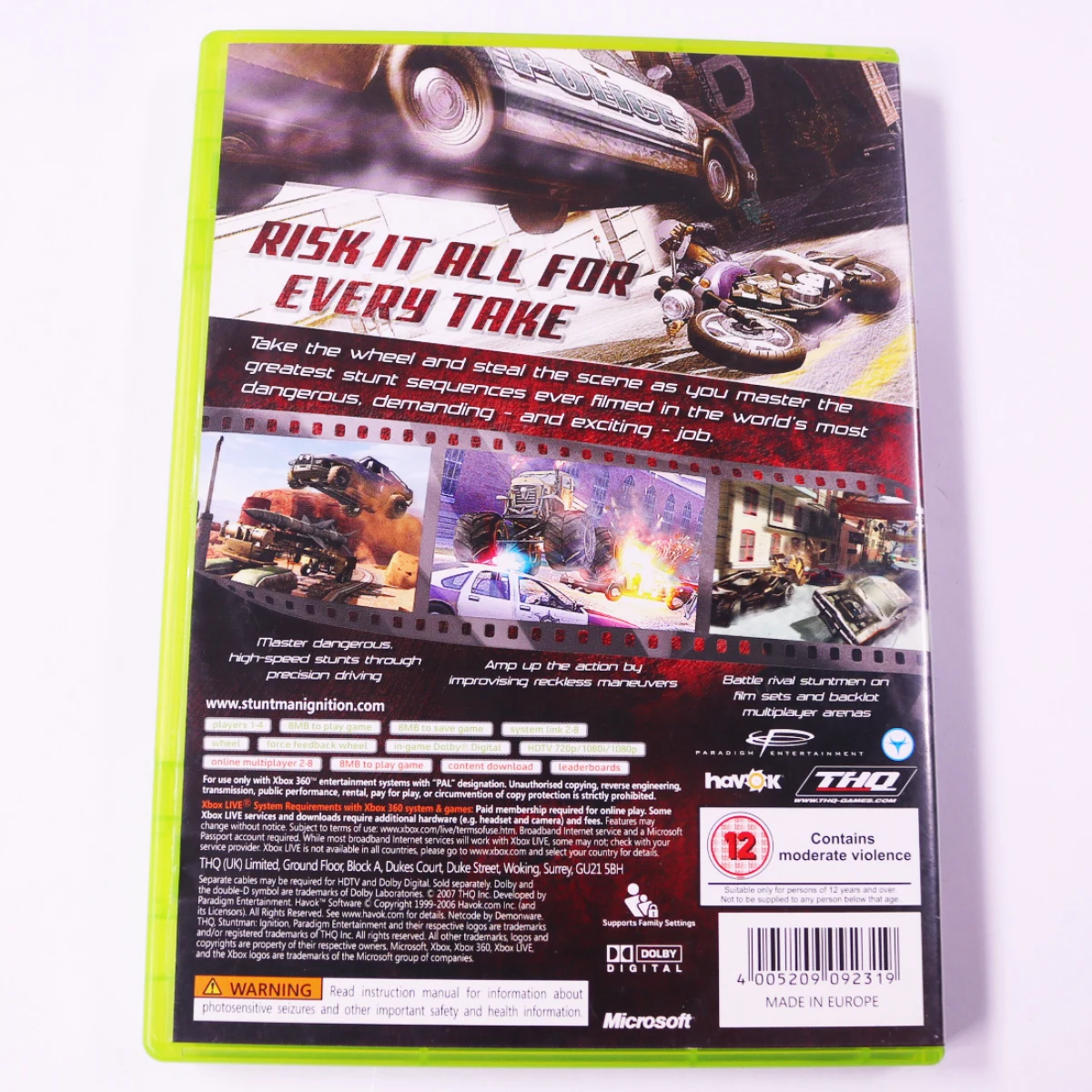 Xbox 360 - Stuntman Ignition - productfoto 2