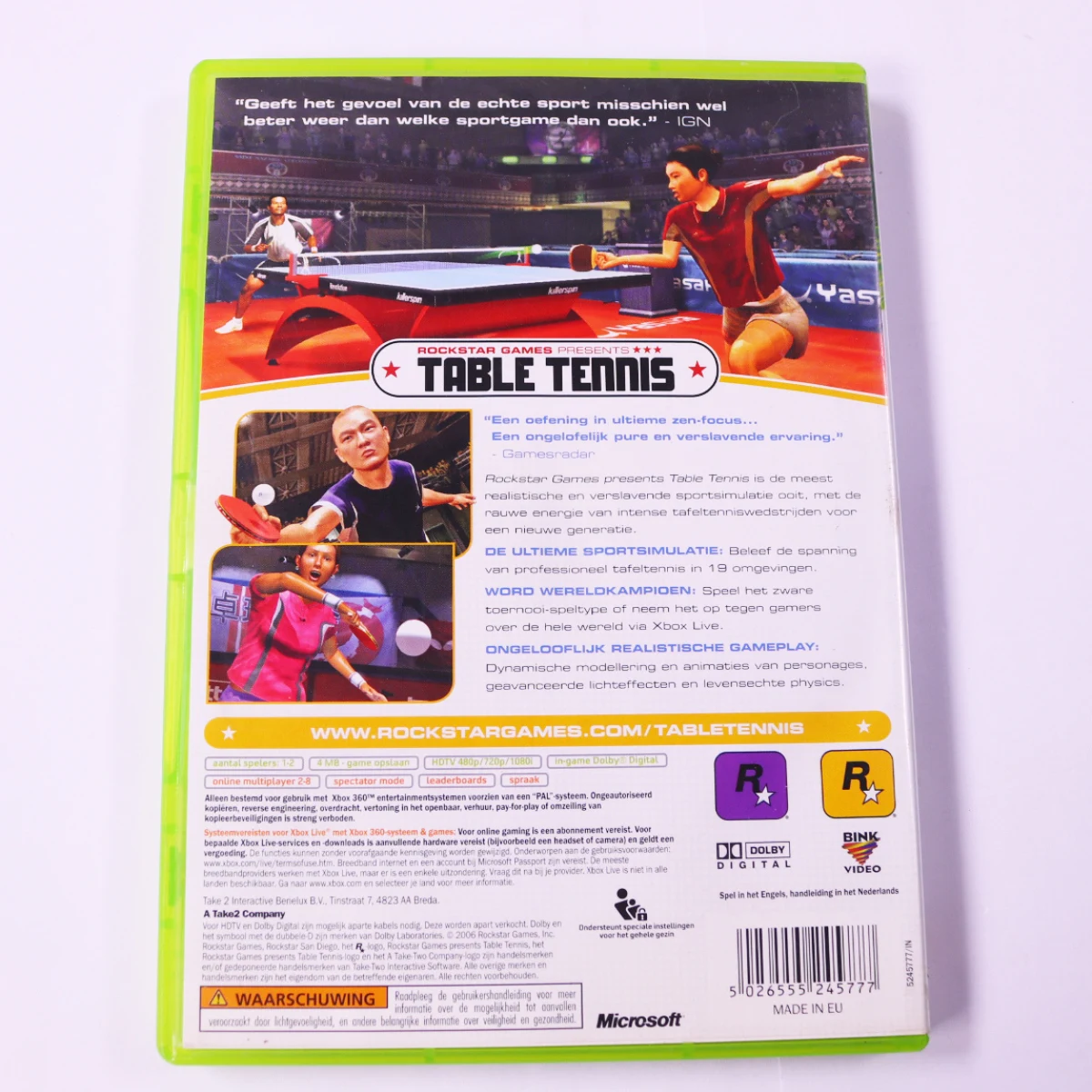 Xbox 360 - Rockstar Games Presents Table Tennis - productfoto 2
