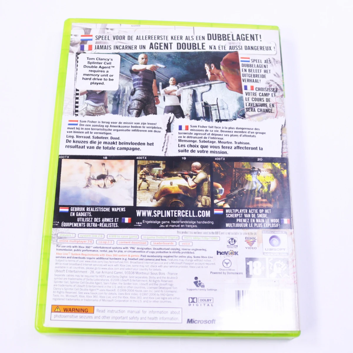 Xbox 360 - Tom Clancy's Splinter Cell: Double Agent - productfoto 2