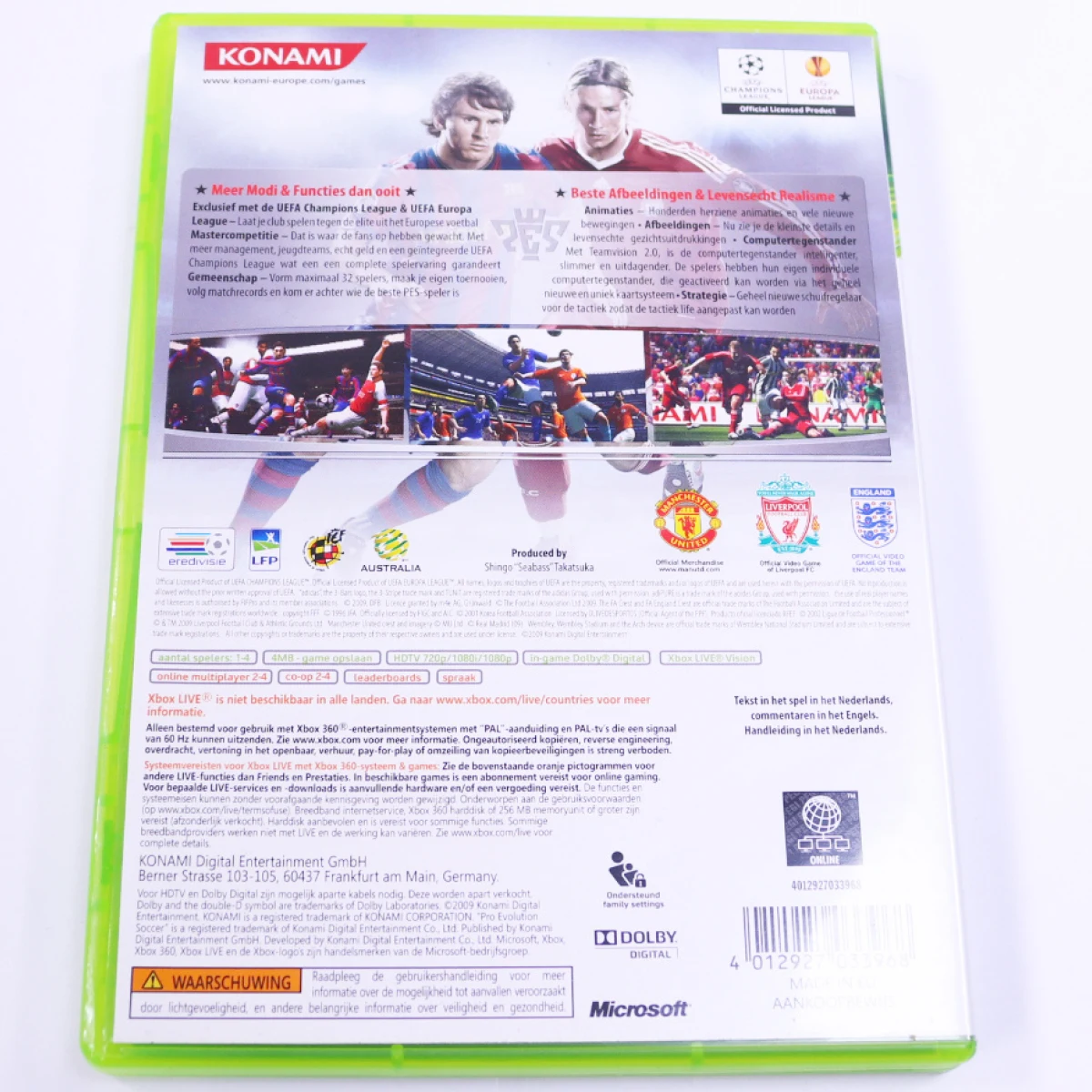 Xbox 360 - Pro Evolution Soccer 2010 - productfoto 2
