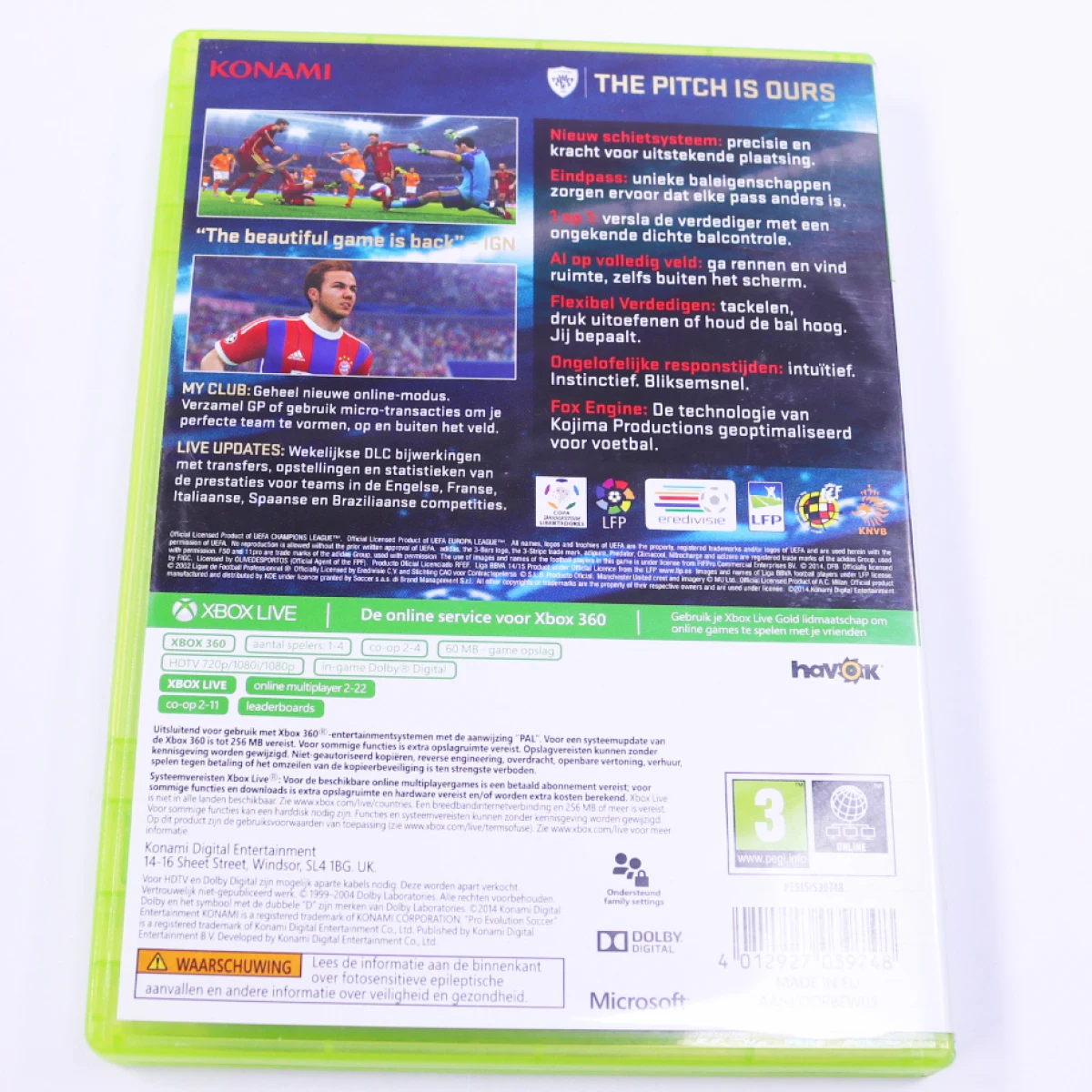 Xbox 360 - Pro Evolution Soccer 2015 - productfoto 2