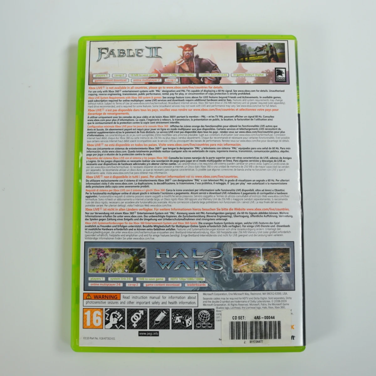 Xbox 360 - Fable II & Halo Wars [Classics] - productfoto 4