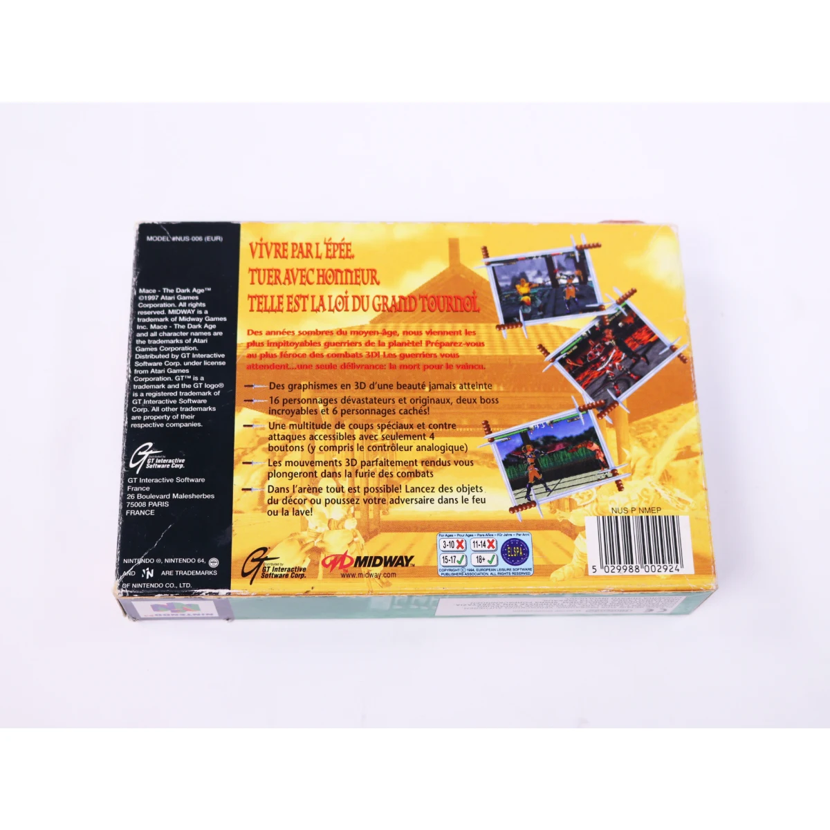 N64 - Mace: The Dark Age - Boxed CIB - productfoto 4