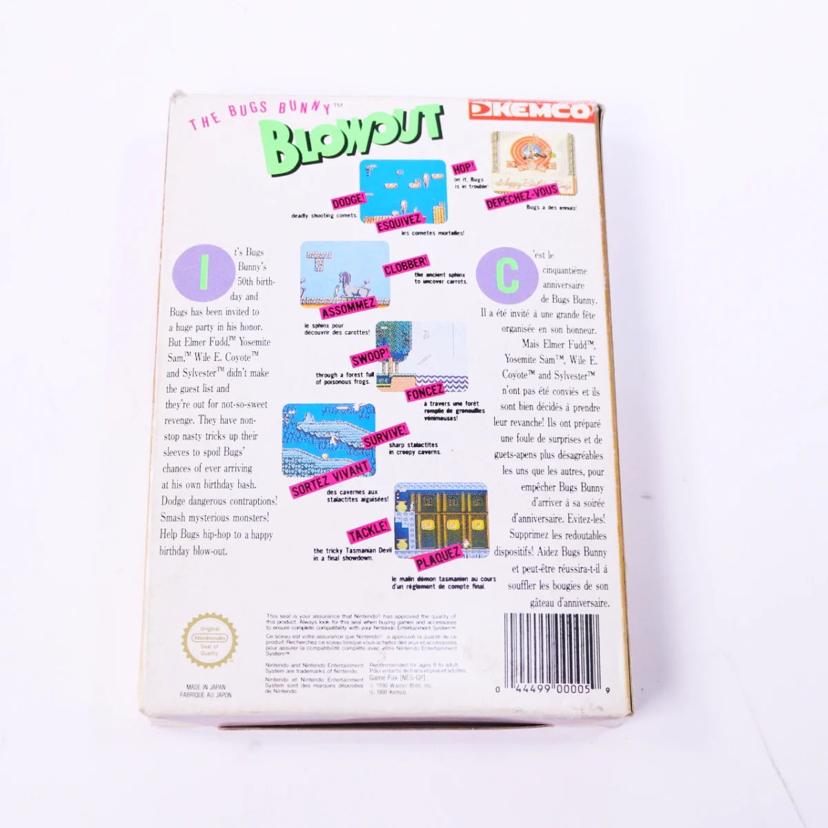 NES - the Bugs Bunny Blowout - Boxed CIB - productfoto 4