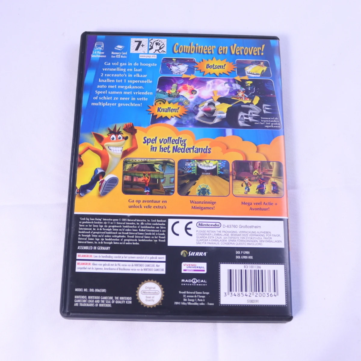 Gamecube - Crash Tag Team Racing - productfoto 2